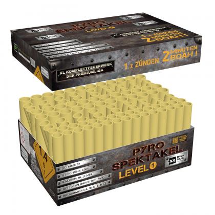 Blackboxx Pyro-Spektakel Level 1 Verbundfeuerwerk, 97 Schuss