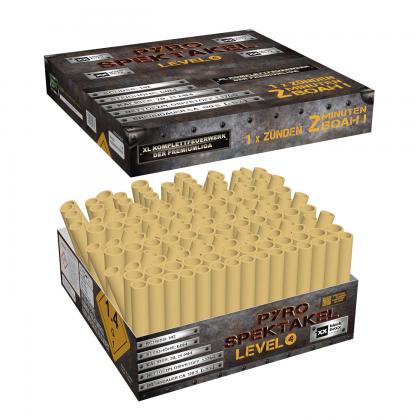 Blackboxx Pyro-Spektakel Level 4 Verbundfeuerwerk, 142 Schuss