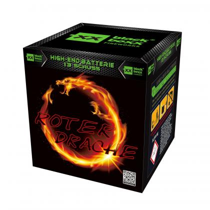 Blackboxx Roter Drache Feuerwerksbatterie, 13 Schuss