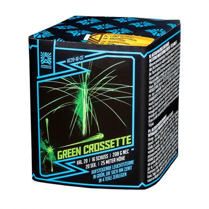 Funke Argento Green Crossette leise Feuerwerksbatterie 16 Schuss 20mm