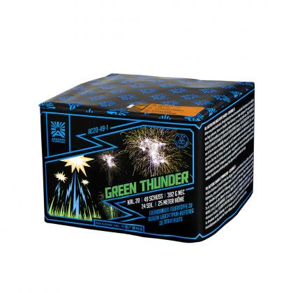 Funke Argento Green Thunder 1.3G Salut-Knall Feuerwerksbatterie, 49 Schuss
