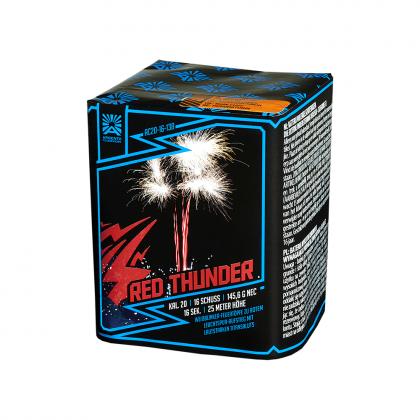 Funke Argento Red Thunder Salut-Knall Feuerwerksbatterie 16 Schuss 25mm 1.3G