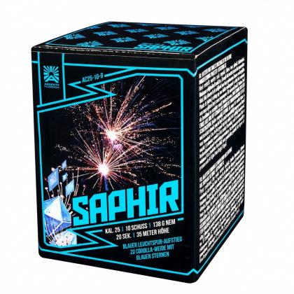 Funke Argento Saphir Feuerwerksbatterie 10 Schuss 25mm