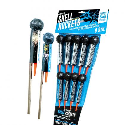 Funke Argento Shellrockets Cal. 34-38 mm Kugelkopf Raketensortiment 9 Stück