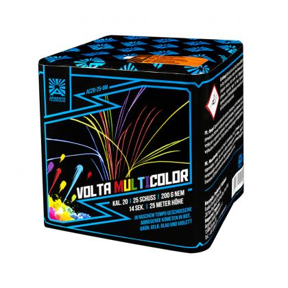 Funke Argento Volta Multicolor leise Kometen Feuerwerksbatterie 25 Schuss