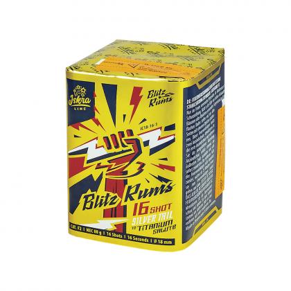 Funke Iskra Line Blitz Rums Salut-Knall Feuerwerksbatterie 16 Schuss 1.3G