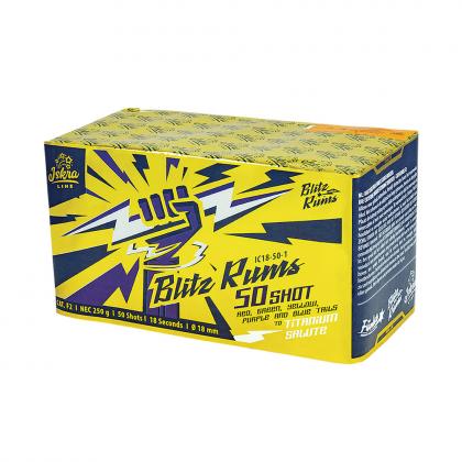 Funke Iskra Line Blitz Rums Salut-Knall Feuerwerksbatterie 50 Schuss 1.3G