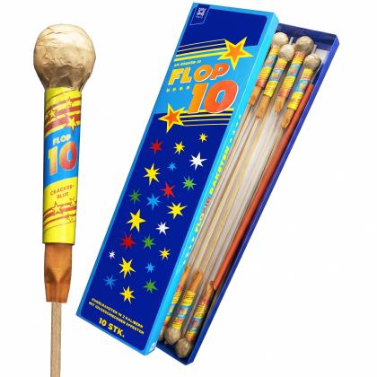 Funke Raketen Flop 10 Kal. 34-38 mm Kugelkopf Raketensortiment 10 Stück