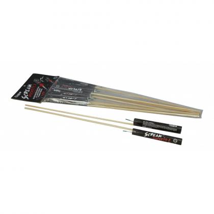 Funke Scream Rocket 2 Kreisch-Salutraketen Silbercrackling 6 Raketen 1.3G