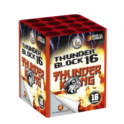 Lesli Thunderblock Feuerwerksbatterie 16 Schuss Blitzknall Salut Salutbatterie
