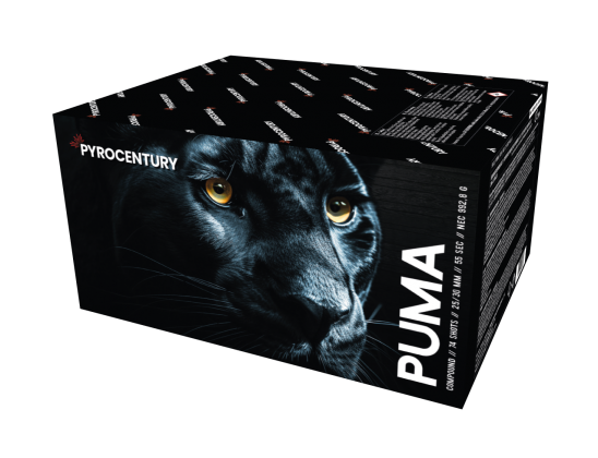 Pyrocentury Puma 74 Schuss ca. 1000g Verbundfeuerwerk