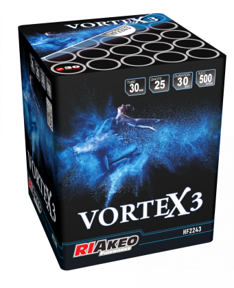 Riakeo Vortex 3 Feuerwerksbatterie 25 Schuss 30mm 500g 1.3G