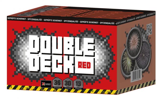 Xplode Double Deck Fächerbatterie 36 Schuss Rot