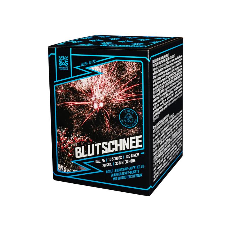 Funke Argento Blutschnee Feuerwerksbatterie 10 Schuss 25mm