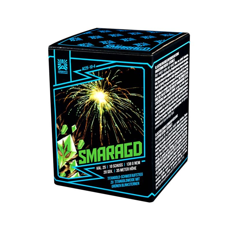 Funke Argento Smaragd Feuerwerksbatterie 10 Schuss