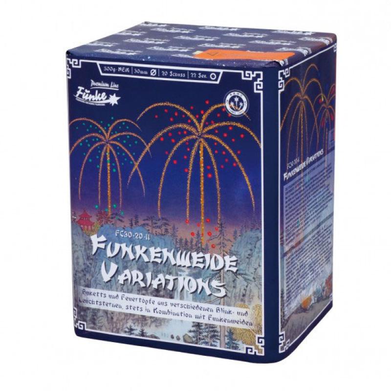 Funke Funkenweide Variations Feuerwerksbatterie 20 Schuss 30mm Funke Funkenweide Variations Feuerwerksbatterie 20 Schuss 30mm