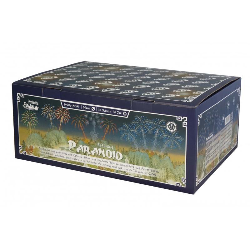 Funke Paranoid, 116 Schuss 30mm 3000g Verbundfeuerwerk Batterie Funke Paranoid, 116 Schuss 30mm 3000g Verbundfeuerwerk Batterie