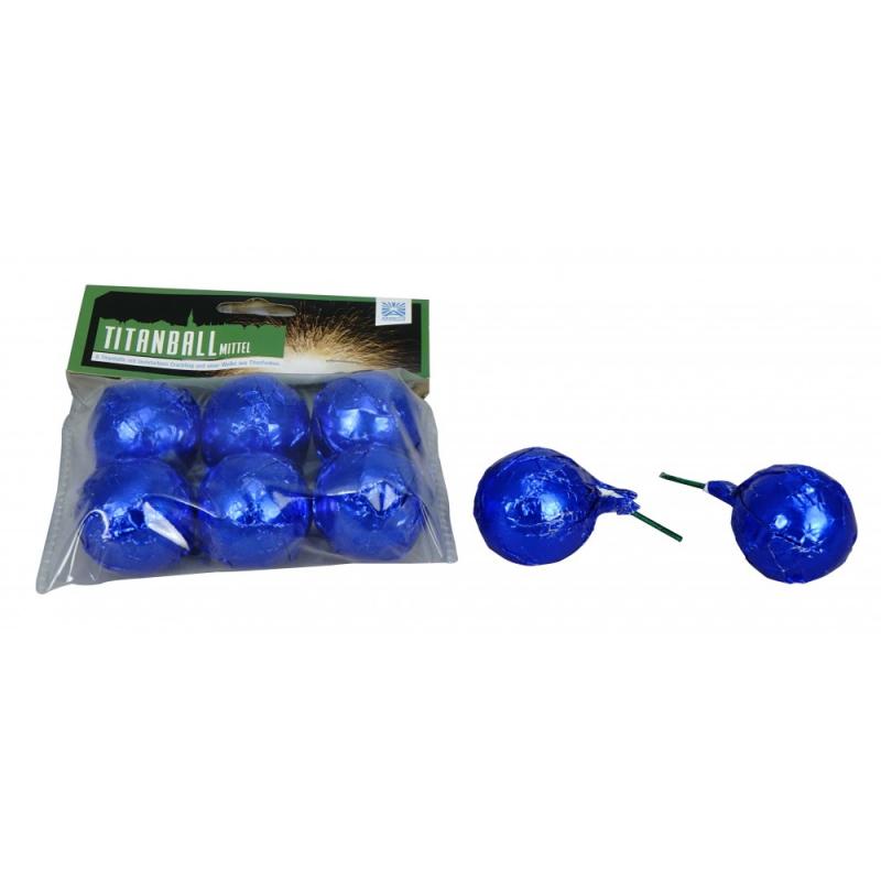 Funke Titanball Mittel Cracklingbälle Titanbälle 6er Pack