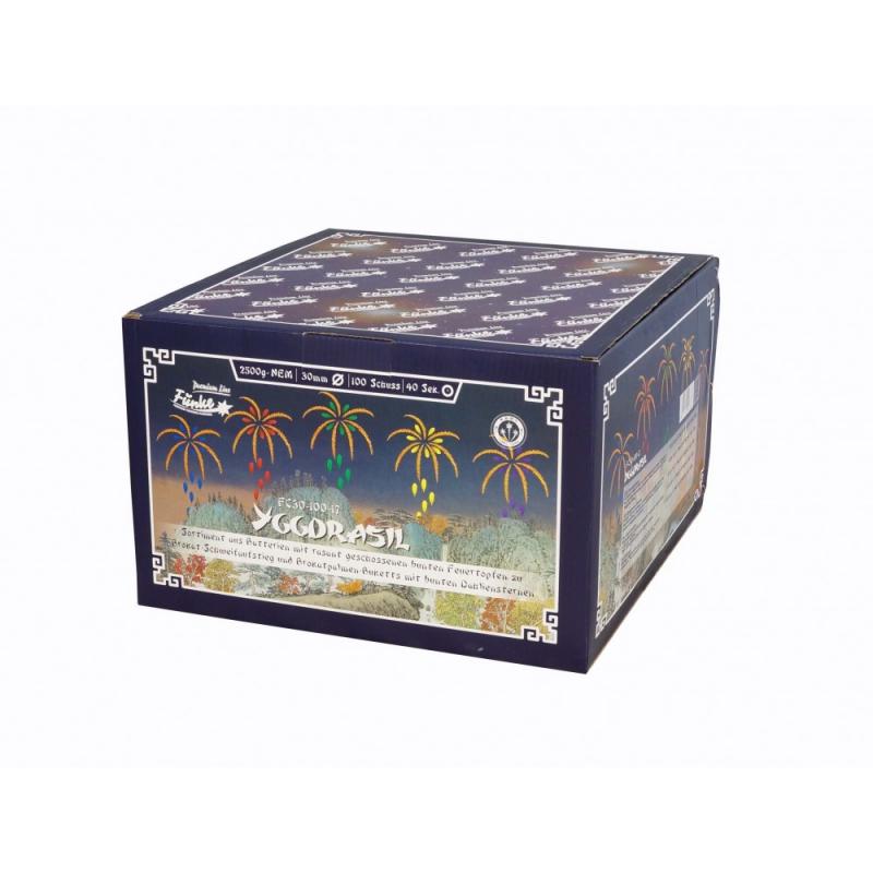 Funke Yggdrasil 100 Schuss 30mm 2500g Verbundfeuerwerk 1.3G